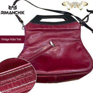 Rimanchik: Vintage Genuine Leather Hobo/Tote Bag